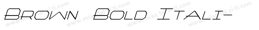 Brown Bold Itali字体转换